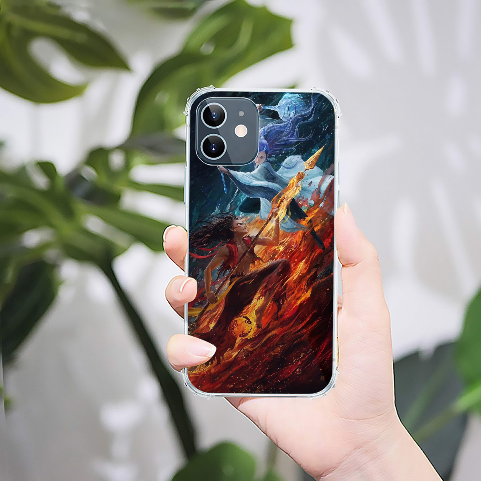 （画像用） Ne Zha 2 ナタ 魔童の大暴れ 【iPhone 12シリーズ対応】透明スマホケース（クリアソフトケース）